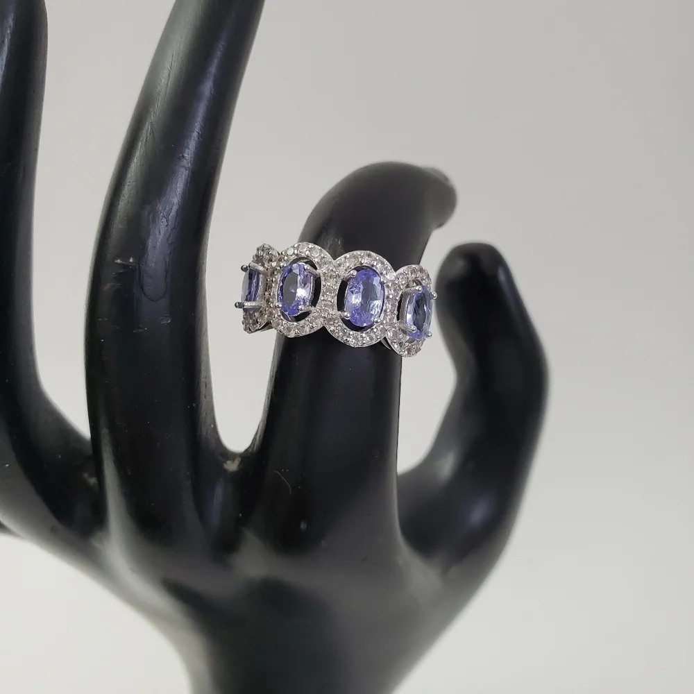 Twilight Symphony Sterling Silver 925 Tanzanite Ring